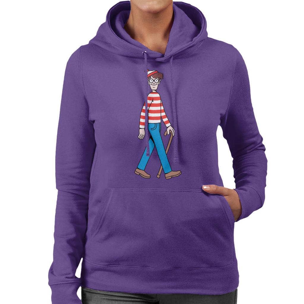 Where's Wally Walking Women's Hooded Sweatshirt-ALL + EVERY