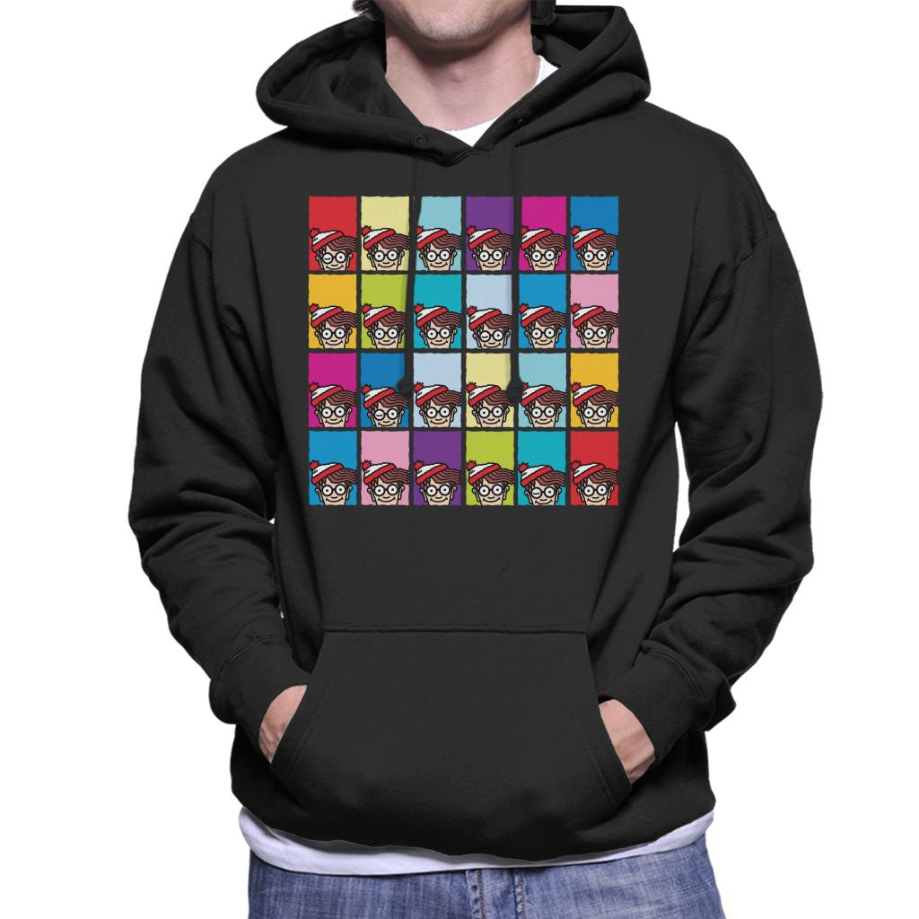 Where's Wally Colourful Tiles Men's Hooded Sweatshirt-ALL + EVERY