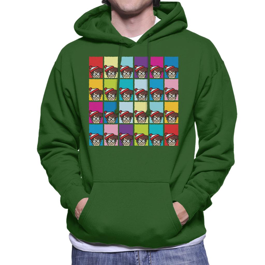 Where's Wally Colourful Tiles Men's Hooded Sweatshirt-ALL + EVERY