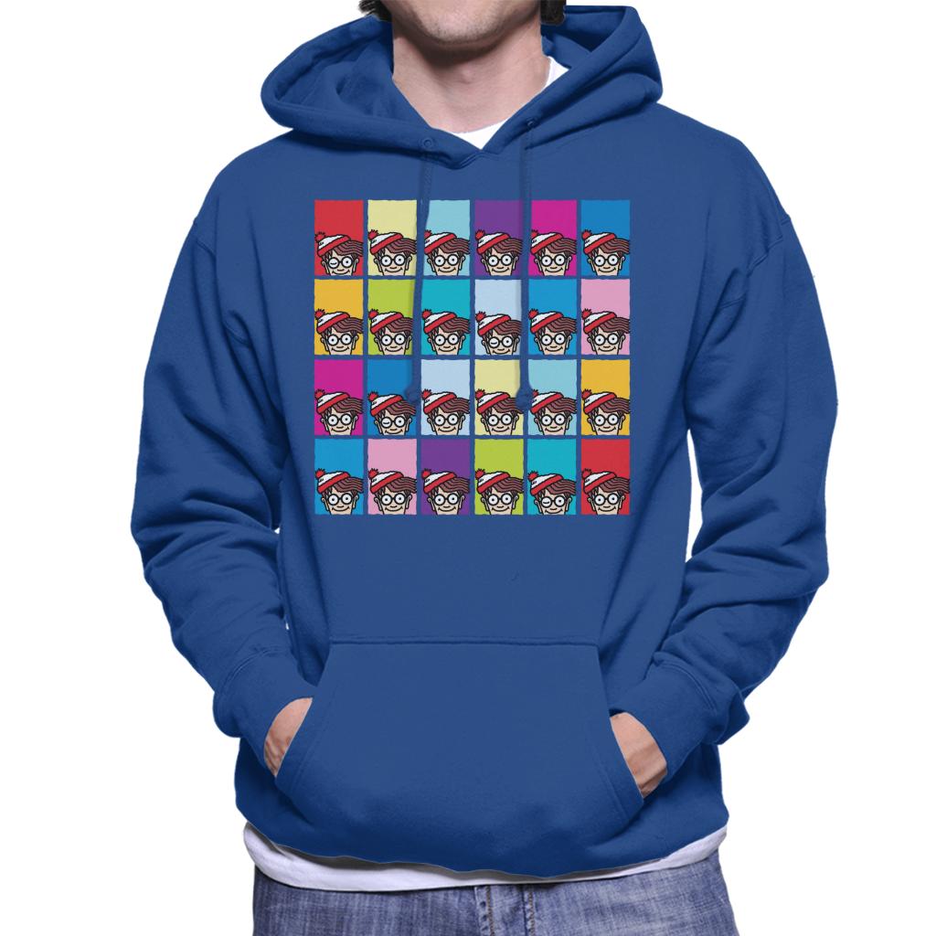 Where's Wally Colourful Tiles Men's Hooded Sweatshirt-ALL + EVERY