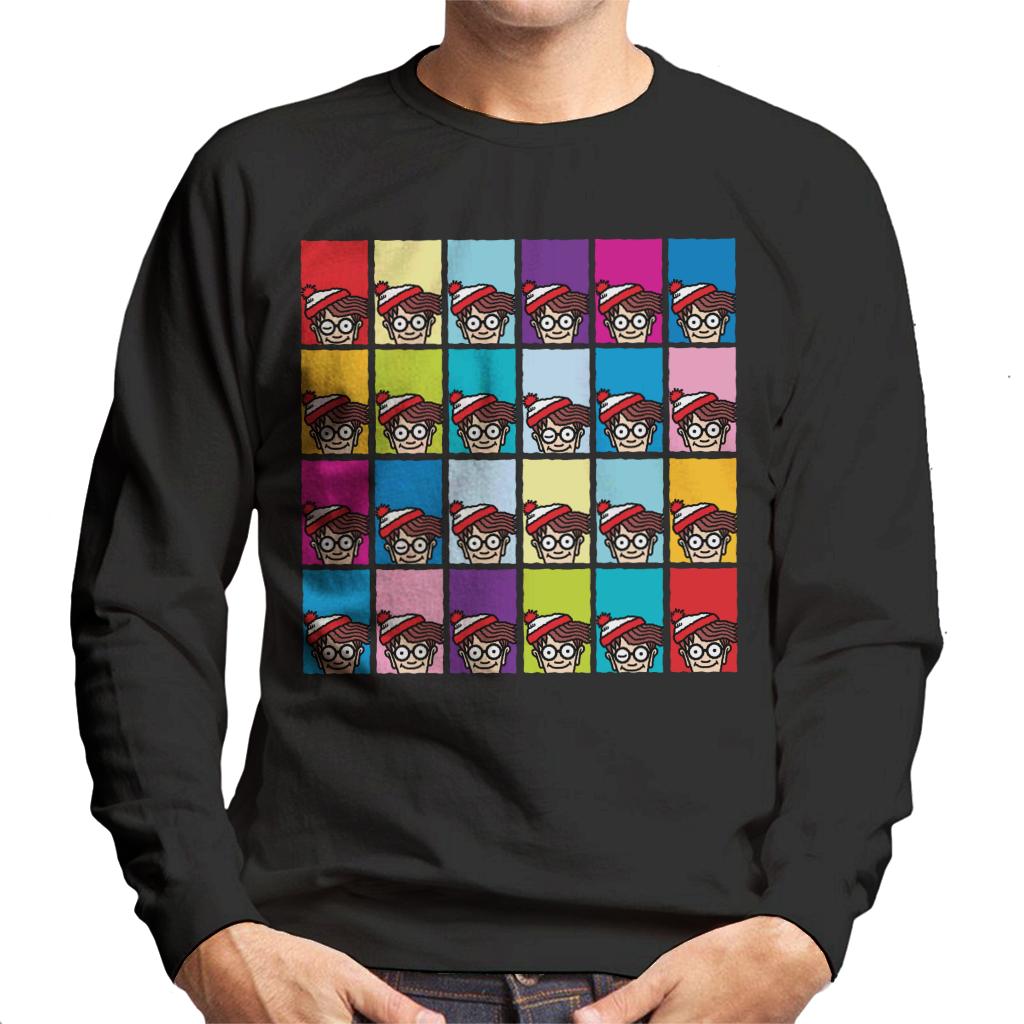 Where's Wally Colourful Tiles Men's Sweatshirt-ALL + EVERY