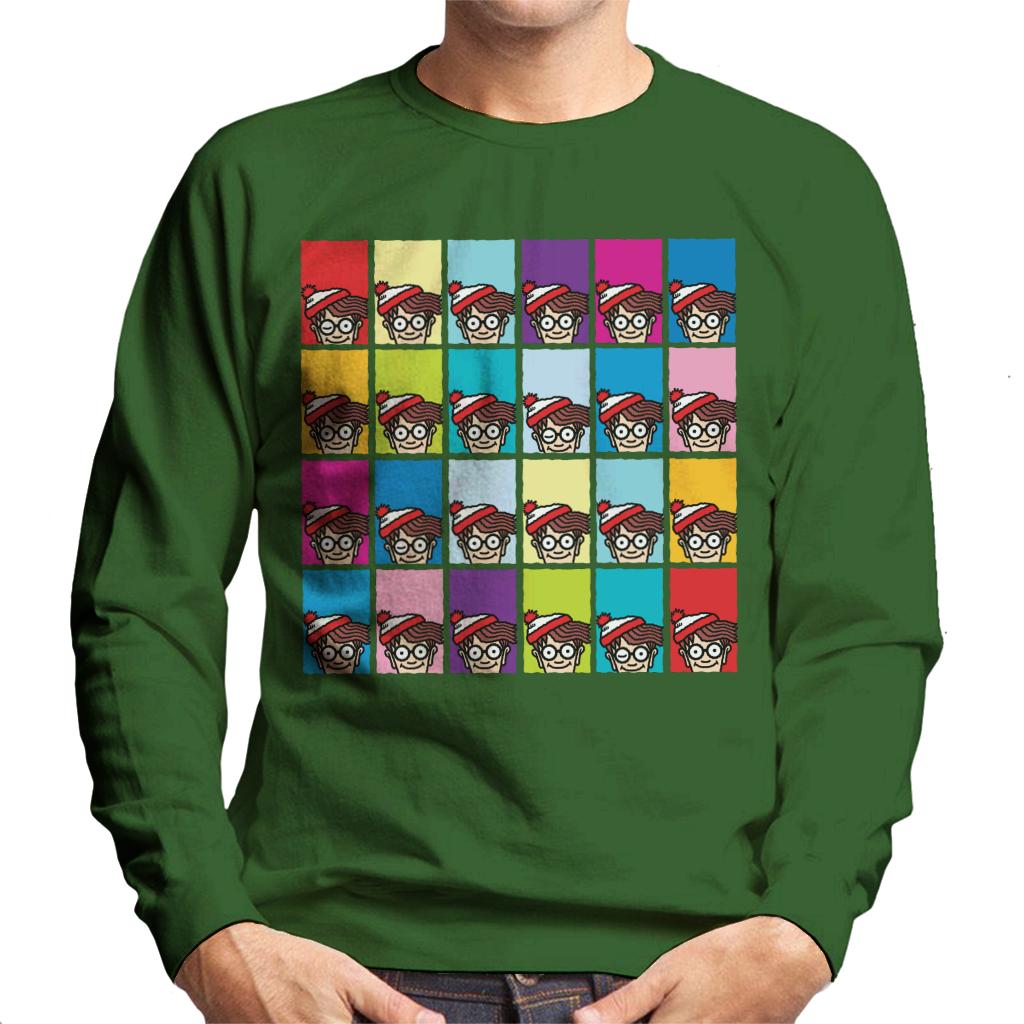 Where's Wally Colourful Tiles Men's Sweatshirt-ALL + EVERY