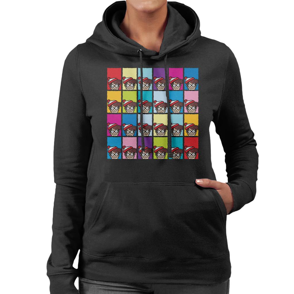 Where's Wally Colourful Tiles Women's Hooded Sweatshirt-ALL + EVERY