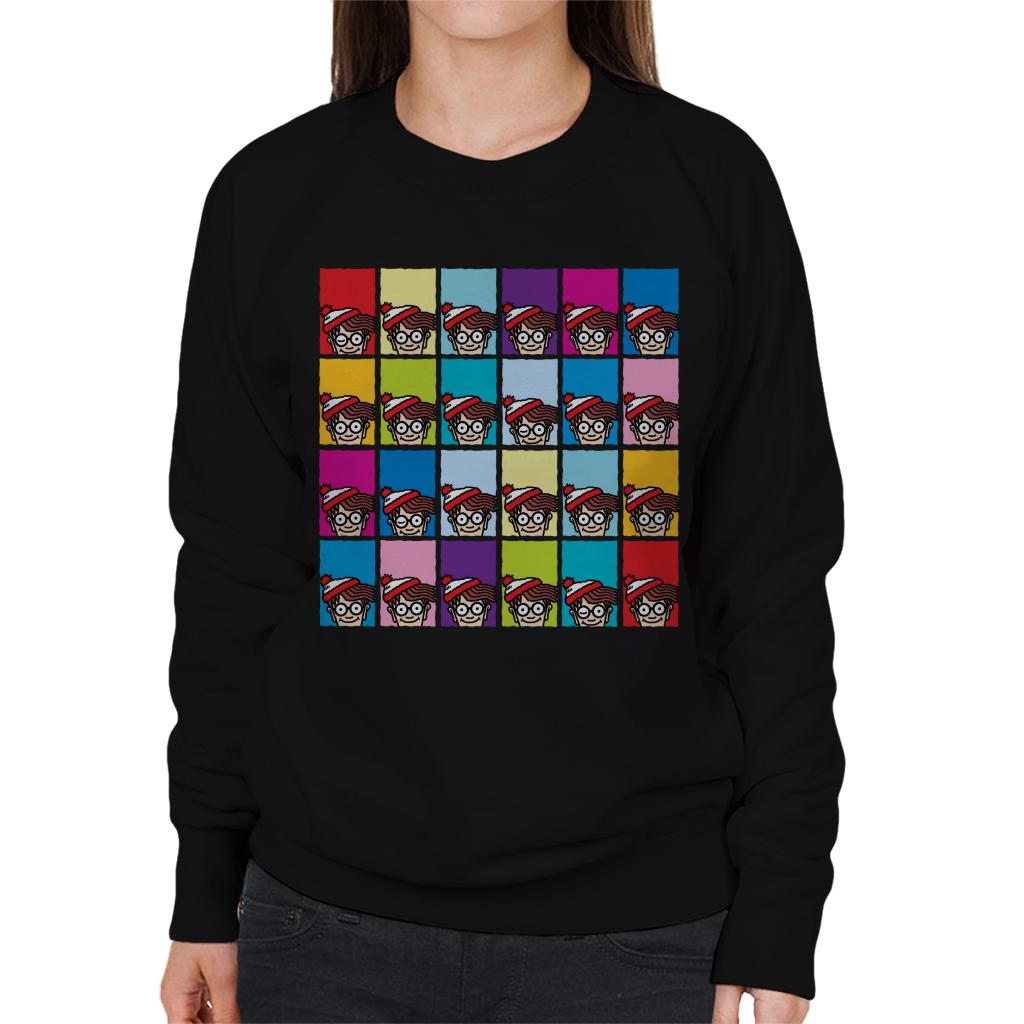 Where's Wally Colourful Tiles Women's Sweatshirt-ALL + EVERY