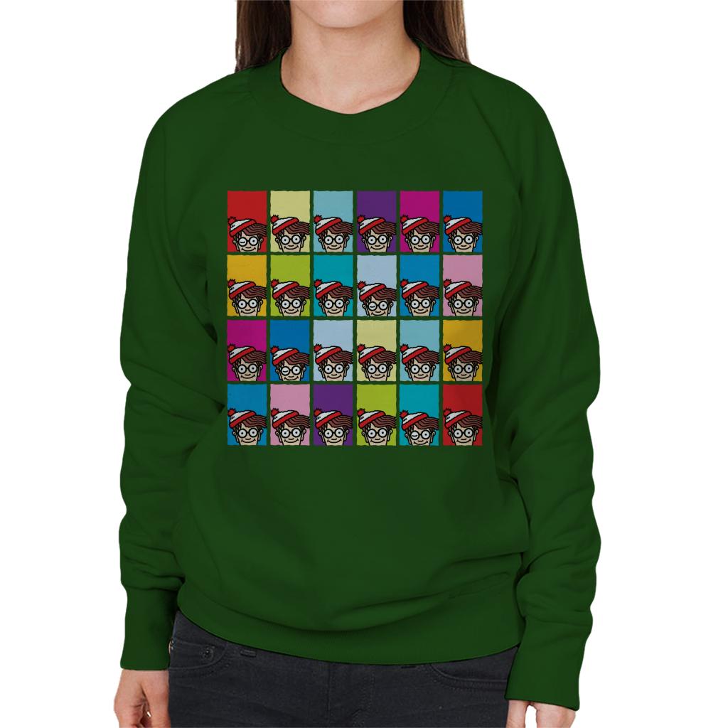 Where's Wally Colourful Tiles Women's Sweatshirt-ALL + EVERY