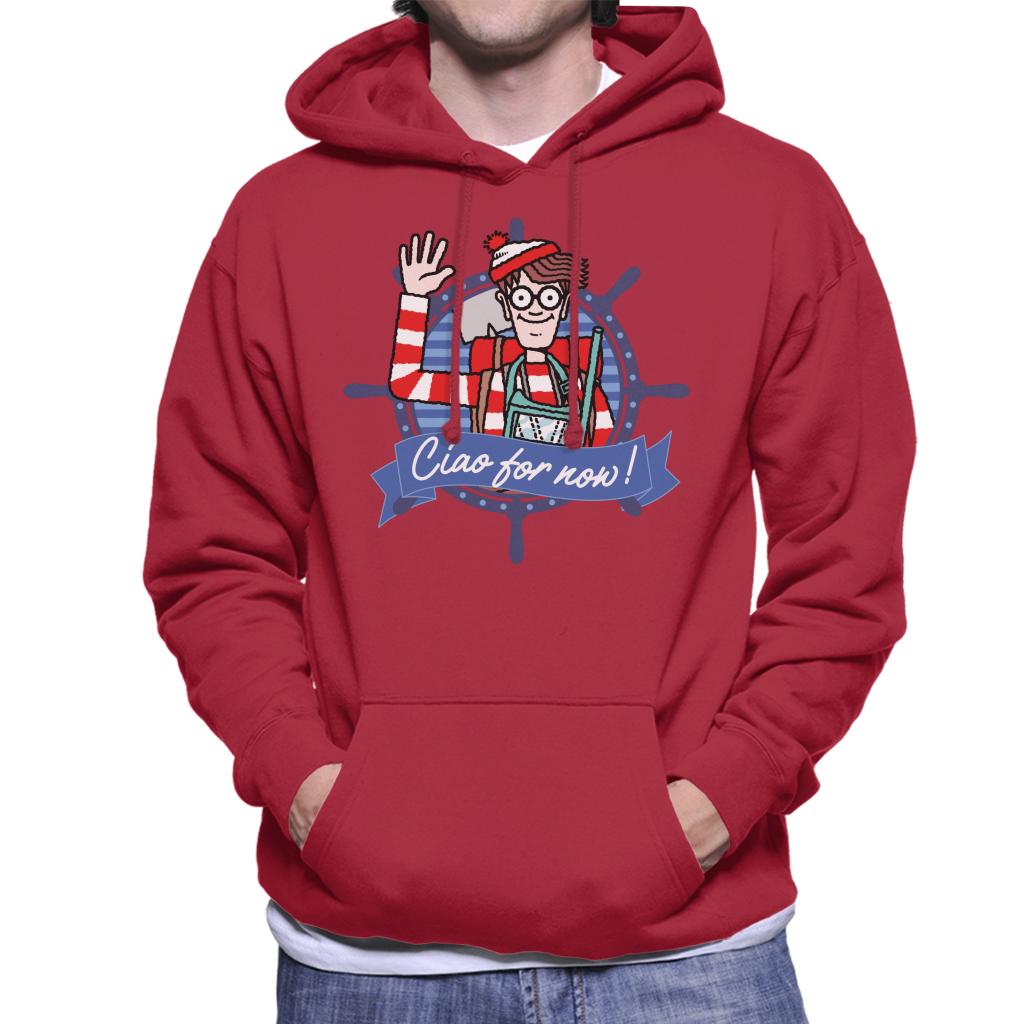 Where's Wally Ciao For Now Men's Hooded Sweatshirt-ALL + EVERY