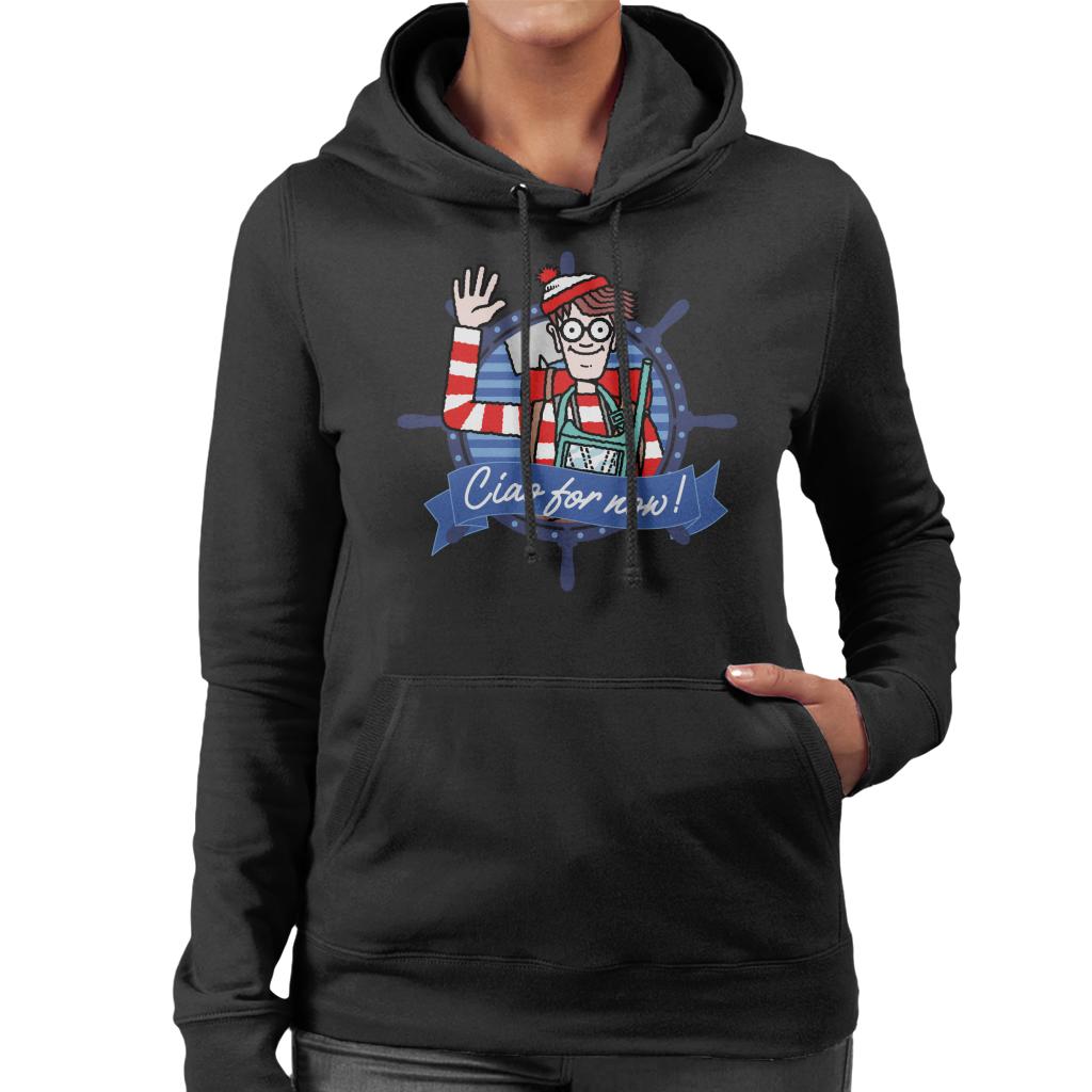 Where's Wally Ciao For Now Women's Hooded Sweatshirt-ALL + EVERY