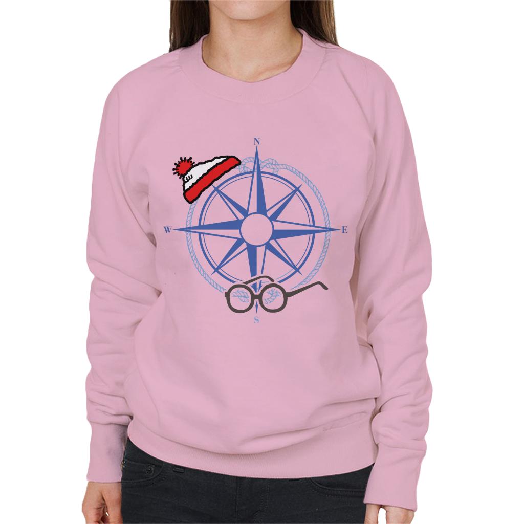 Where's Wally Compass Hat Glasses Women's Sweatshirt-ALL + EVERY