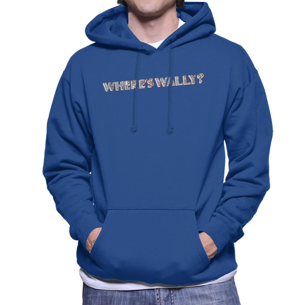 Where's Wally Illustration Text Men's Hooded Sweatshirt-ALL + EVERY