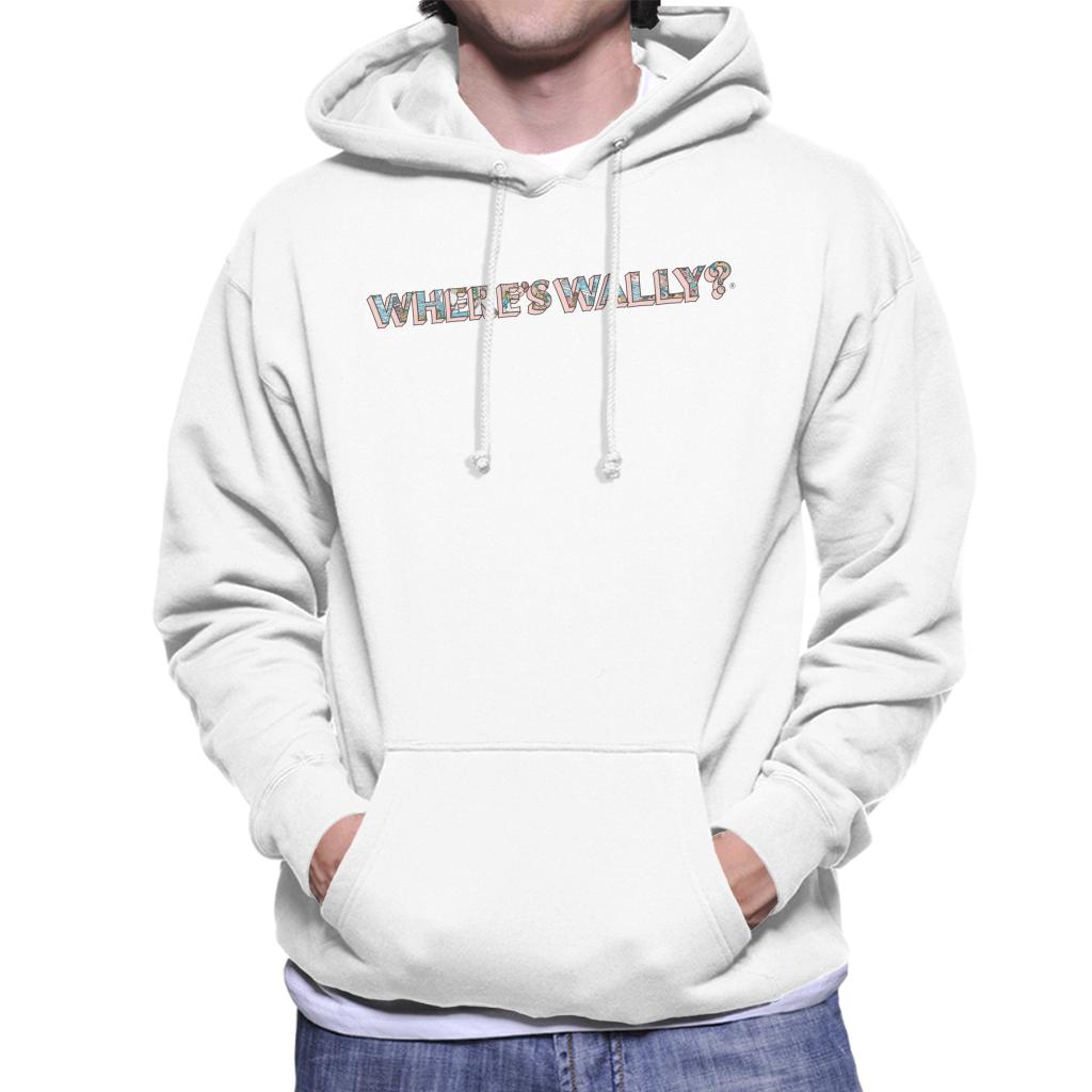 Where's Wally Illustration Text Men's Hooded Sweatshirt-ALL + EVERY