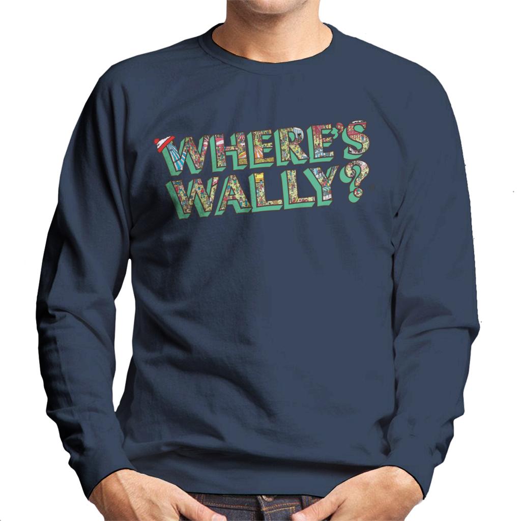 Where's Wally Funfair Illustration Text Men's Sweatshirt-ALL + EVERY