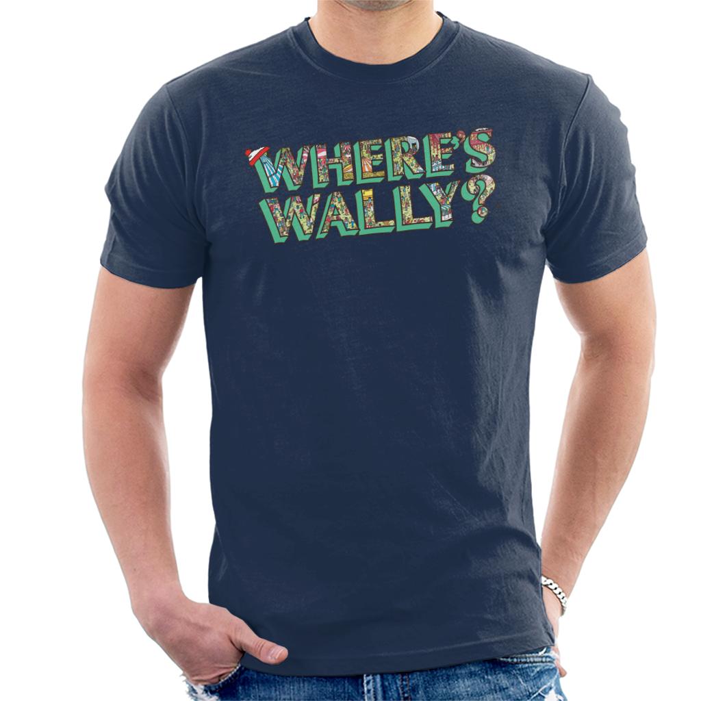 Where's Wally Funfair Illustration Text Men's T-Shirt-ALL + EVERY