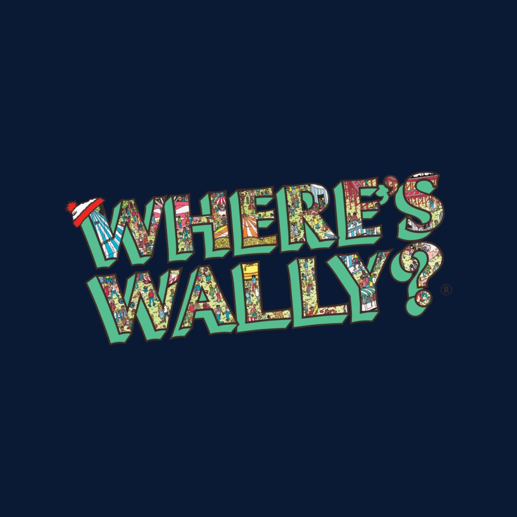 Where's Wally Funfair Illustration Text Men's T-Shirt-ALL + EVERY