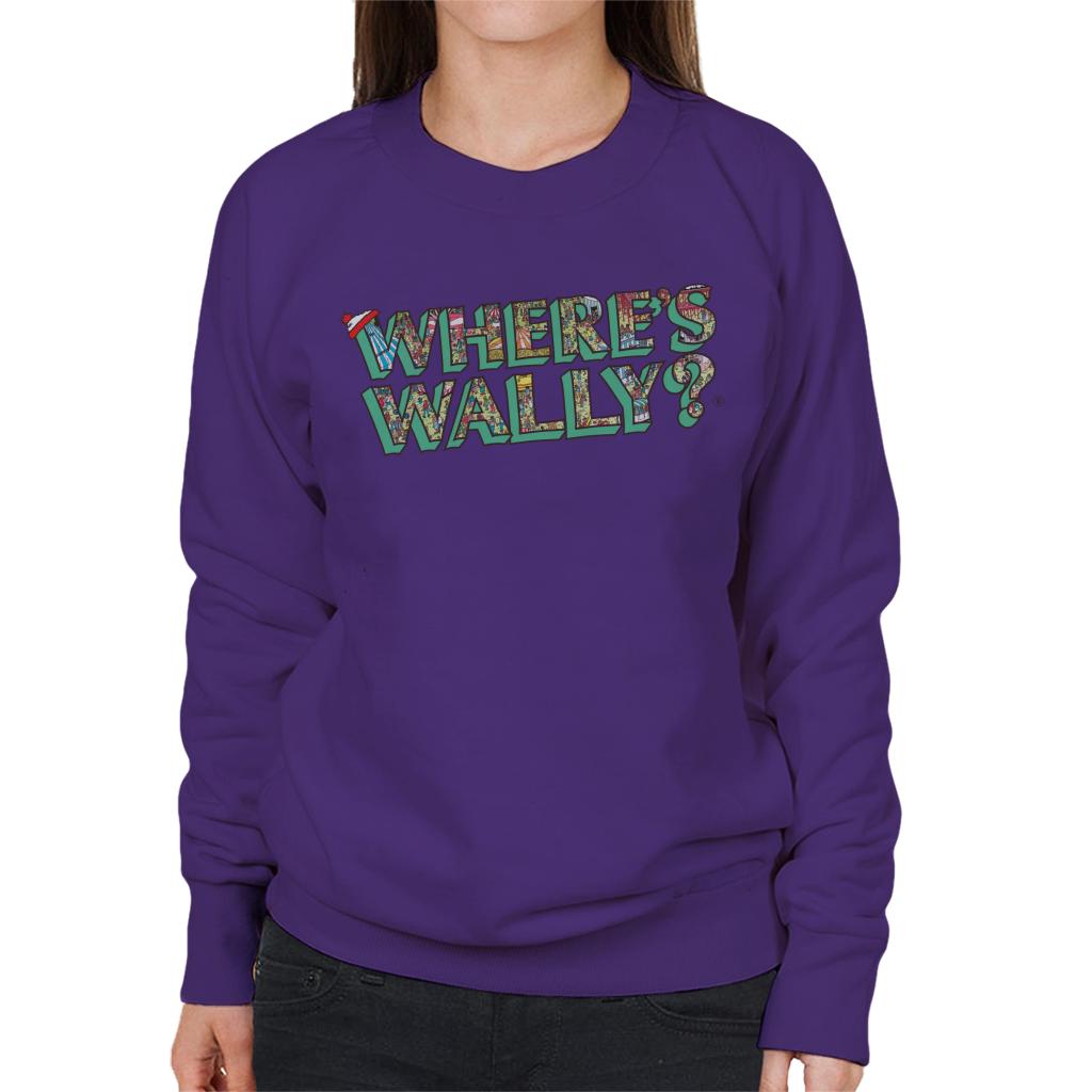 Where's Wally Funfair Illustration Text Women's Sweatshirt-ALL + EVERY