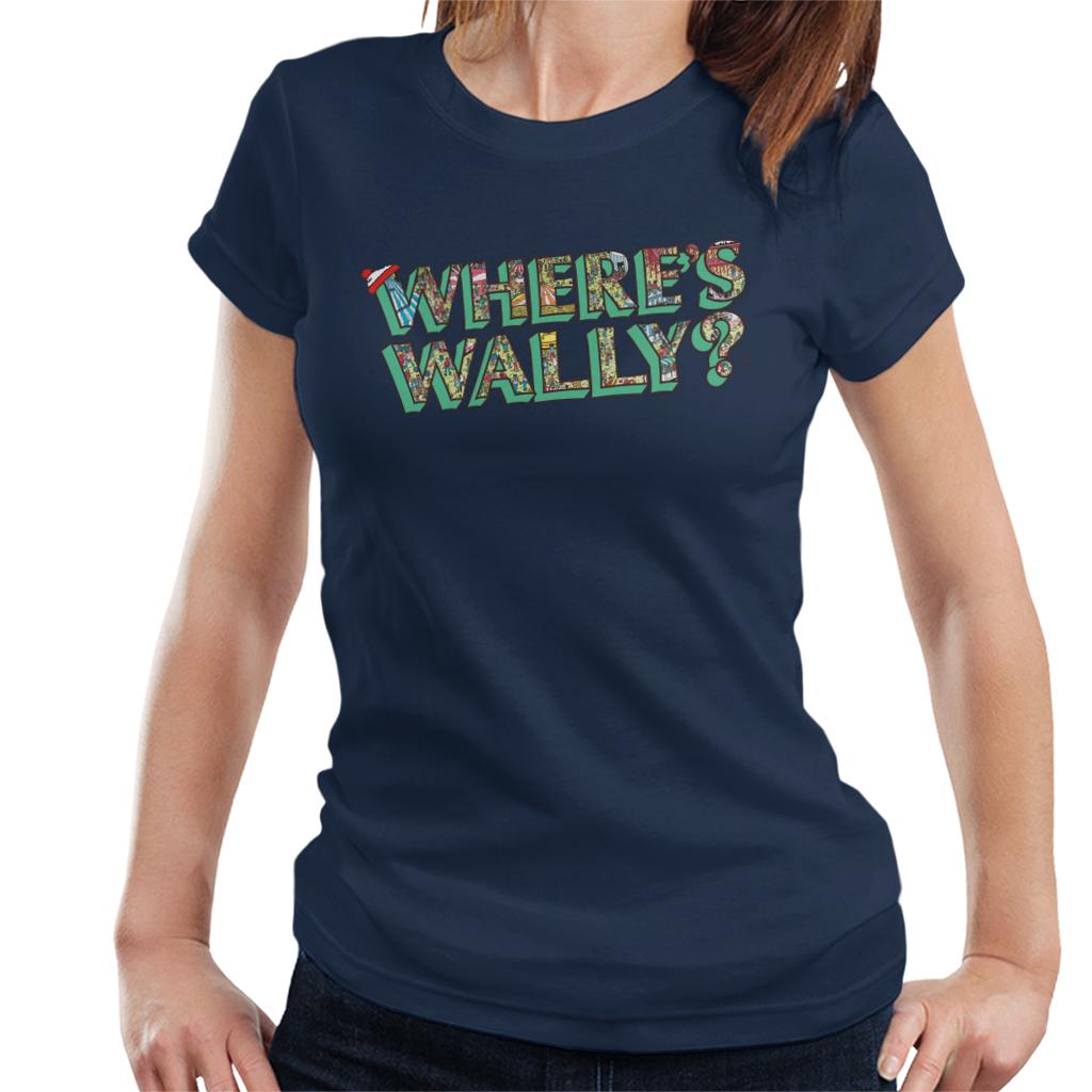 Where's Wally Funfair Illustration Text Women's T-Shirt-ALL + EVERY