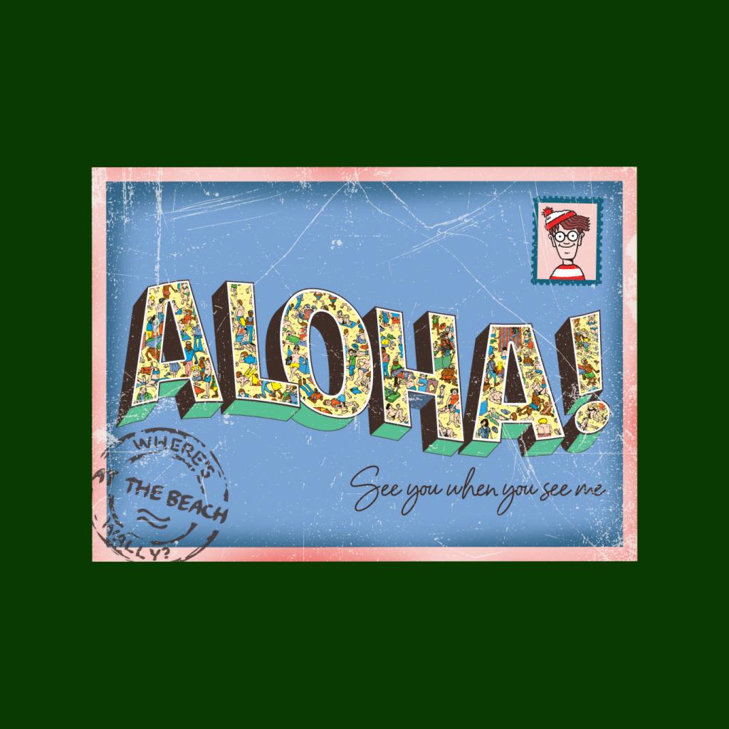 Where's Wally Beach Illustration Aloha Men's T-Shirt-ALL + EVERY