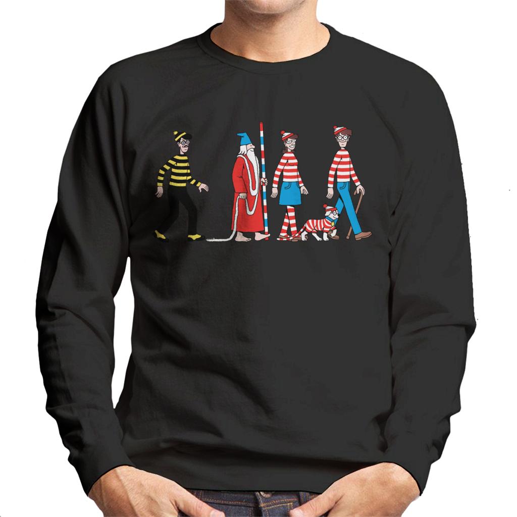 Where's Wally Characters Walking Men's Sweatshirt-ALL + EVERY