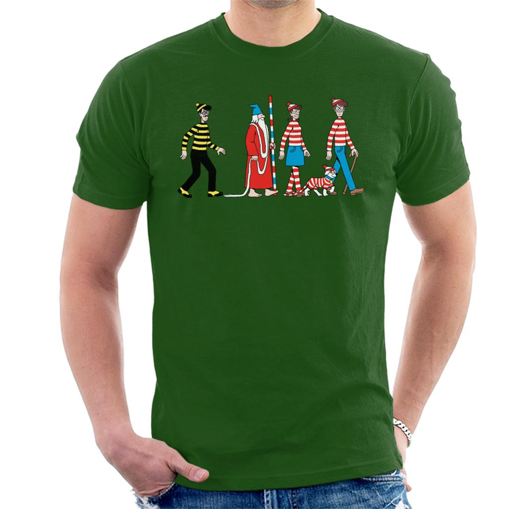 Where's Wally Characters Walking Men's T-Shirt-ALL + EVERY