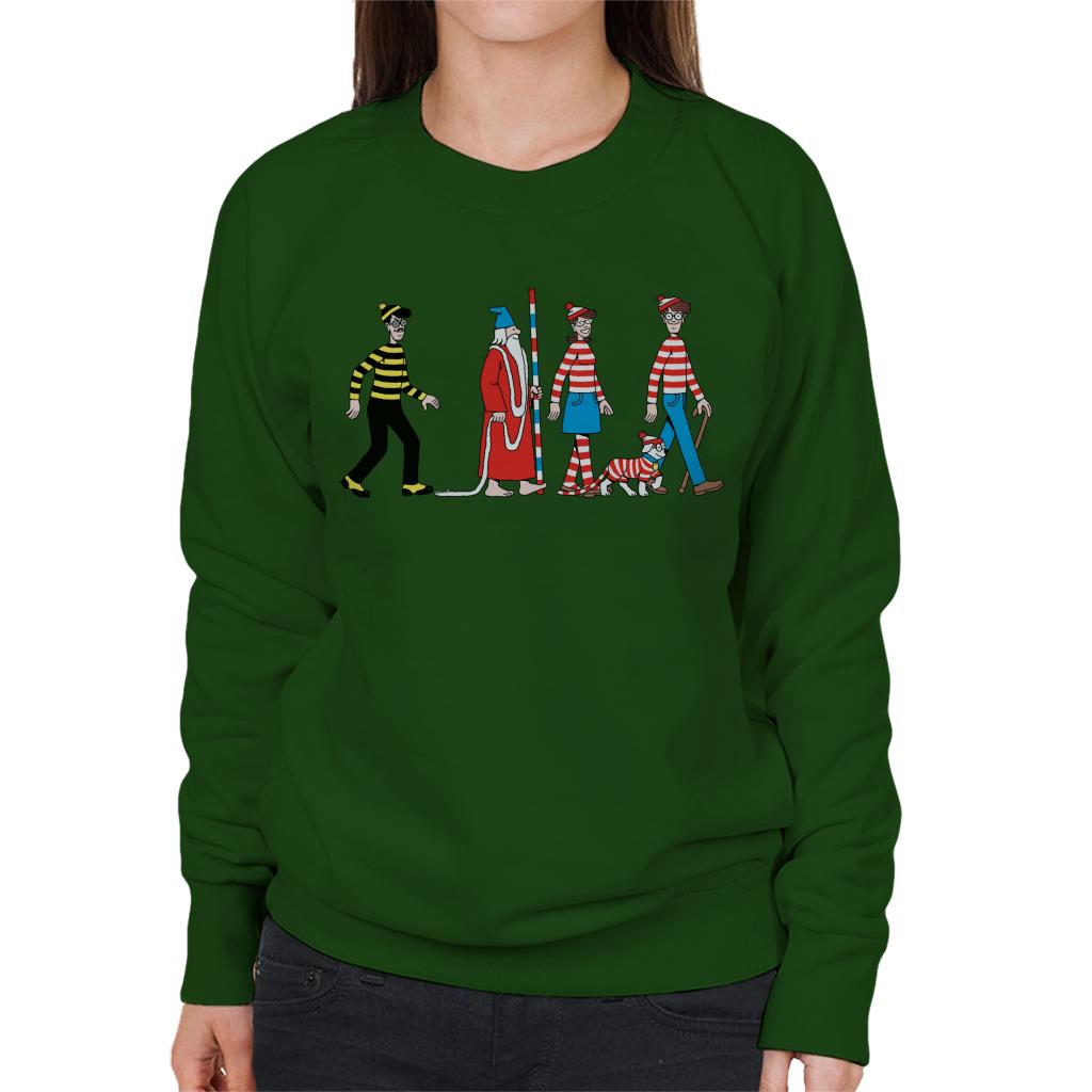 Where's Wally Characters Walking Women's Sweatshirt-ALL + EVERY