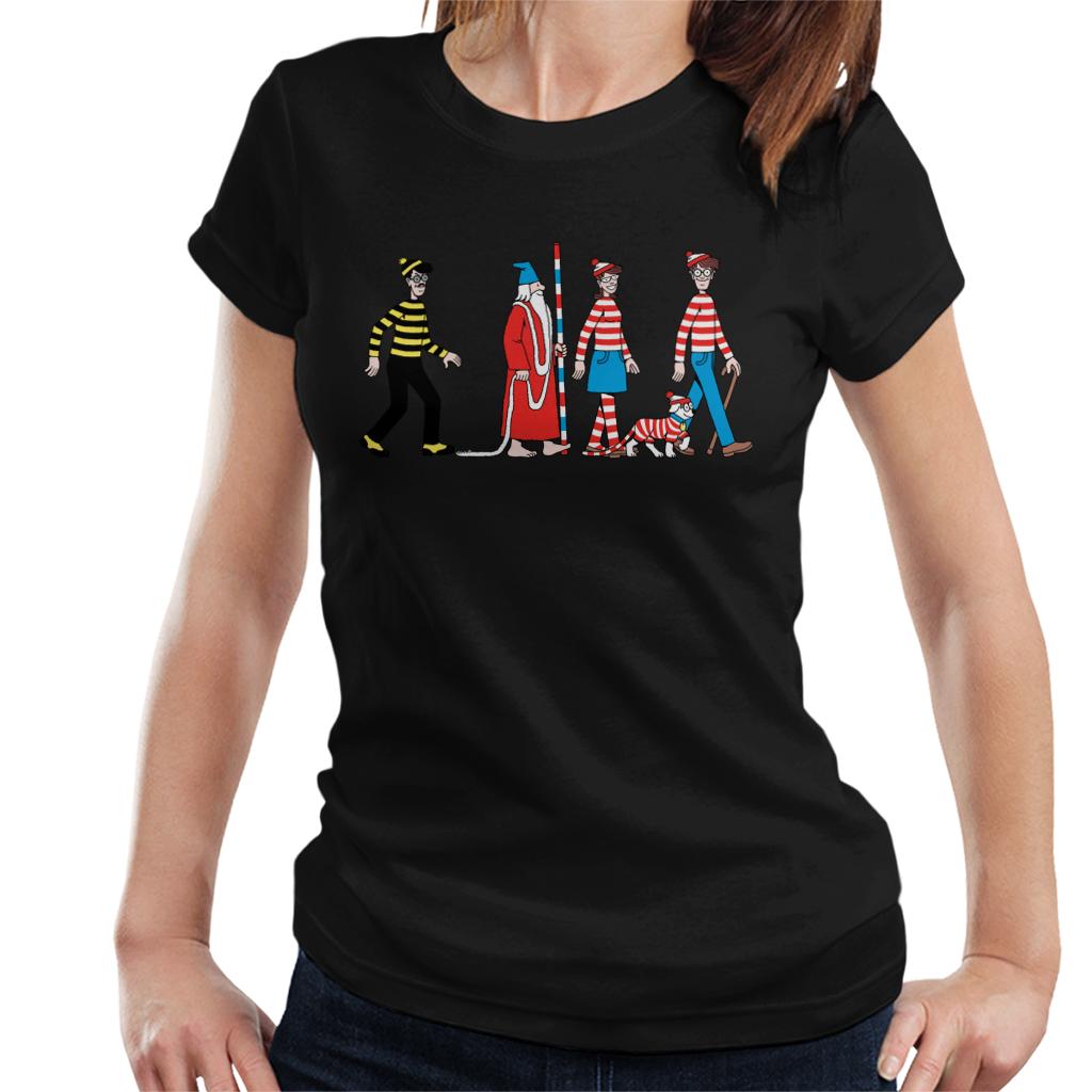 Where's Wally Characters Walking Women's T-Shirt-ALL + EVERY