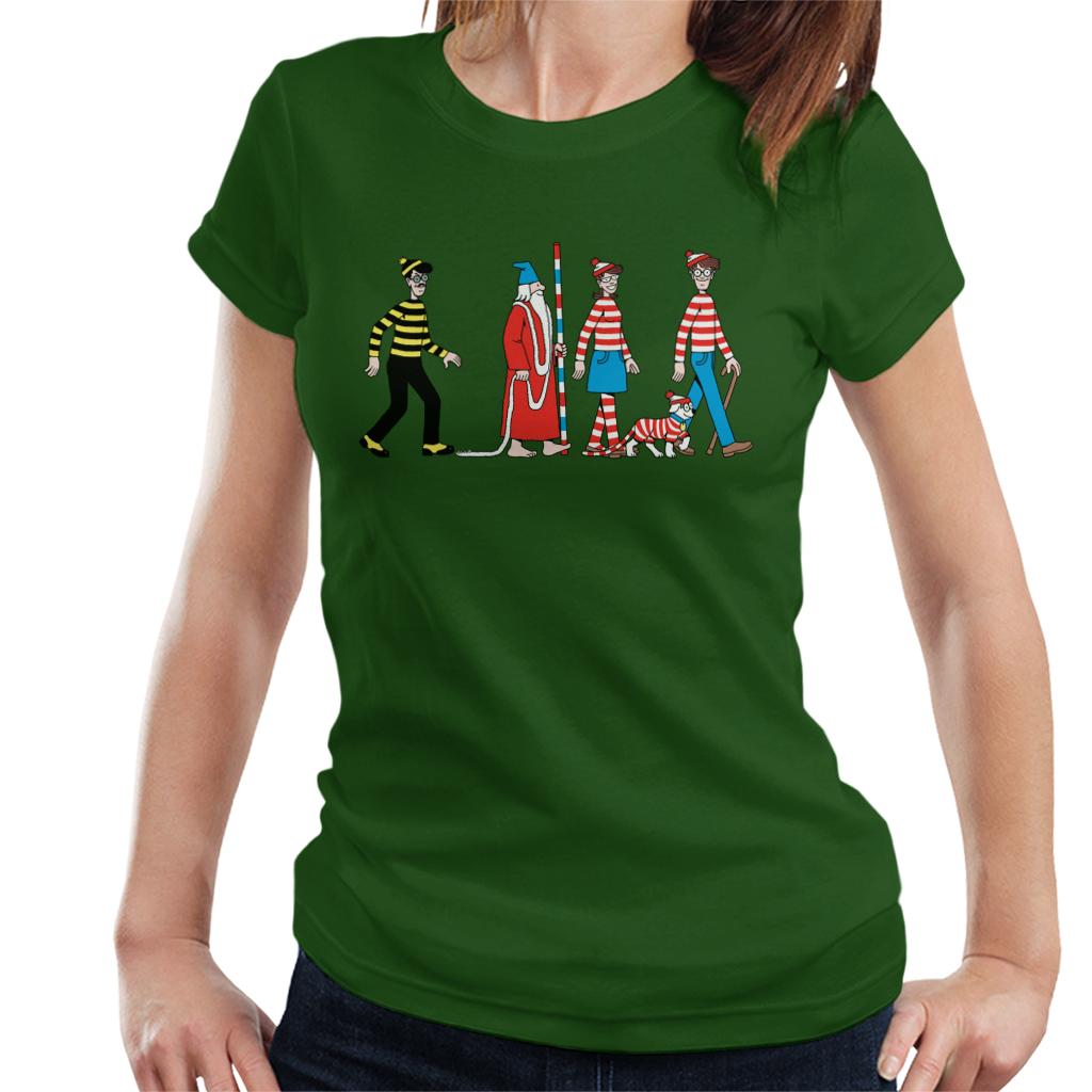 Where's Wally Characters Walking Women's T-Shirt-ALL + EVERY