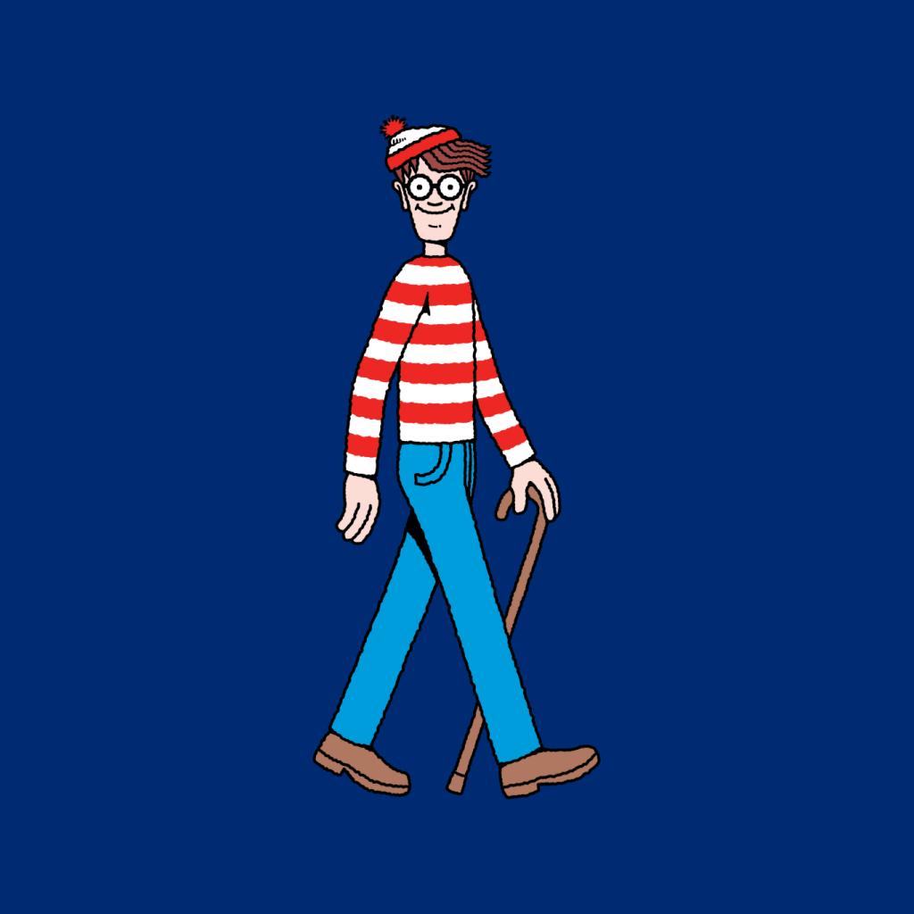 Where's Wally Walking Holding Stick Men's T-Shirt-ALL + EVERY