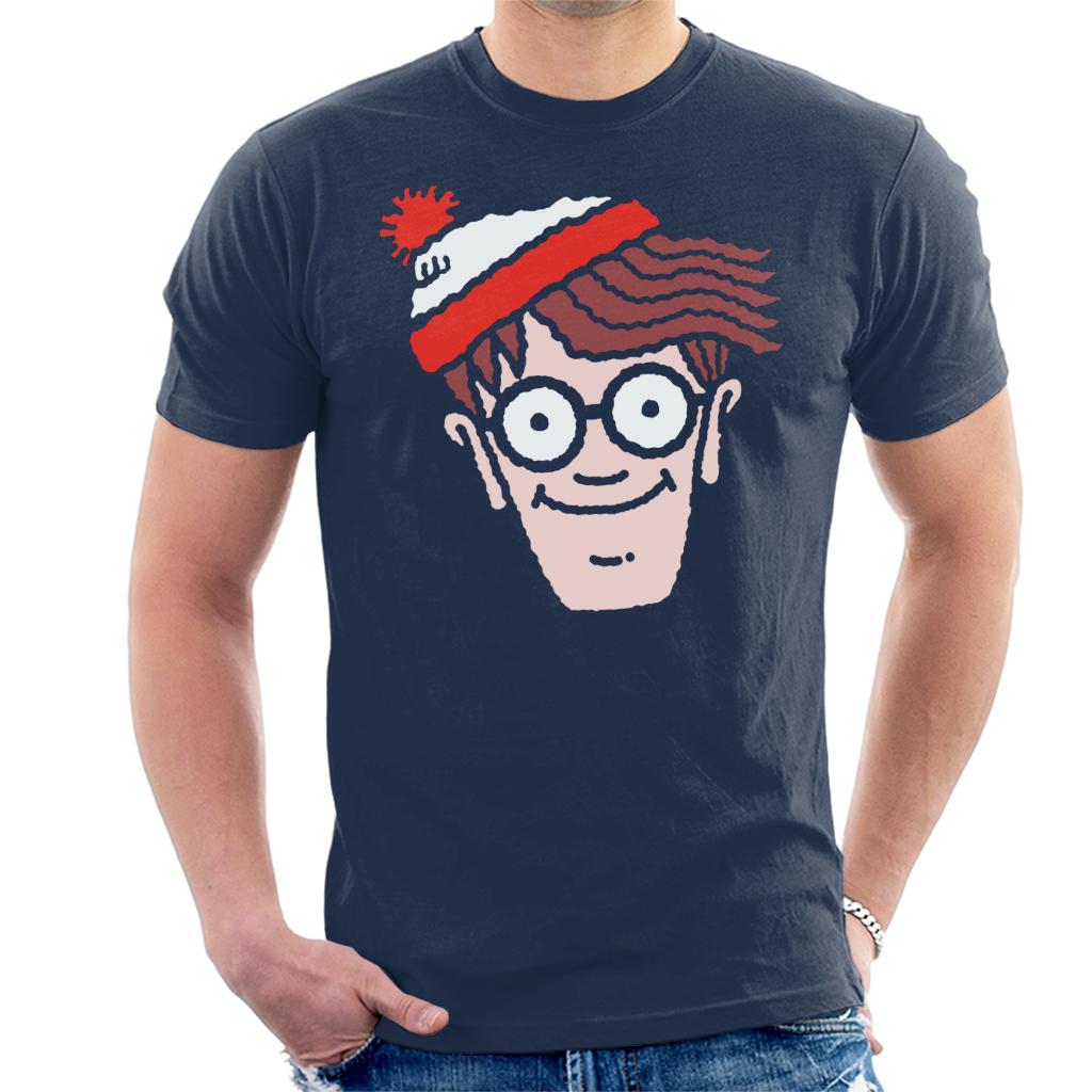 Where's Wally Character Head Men's T-Shirt-ALL + EVERY