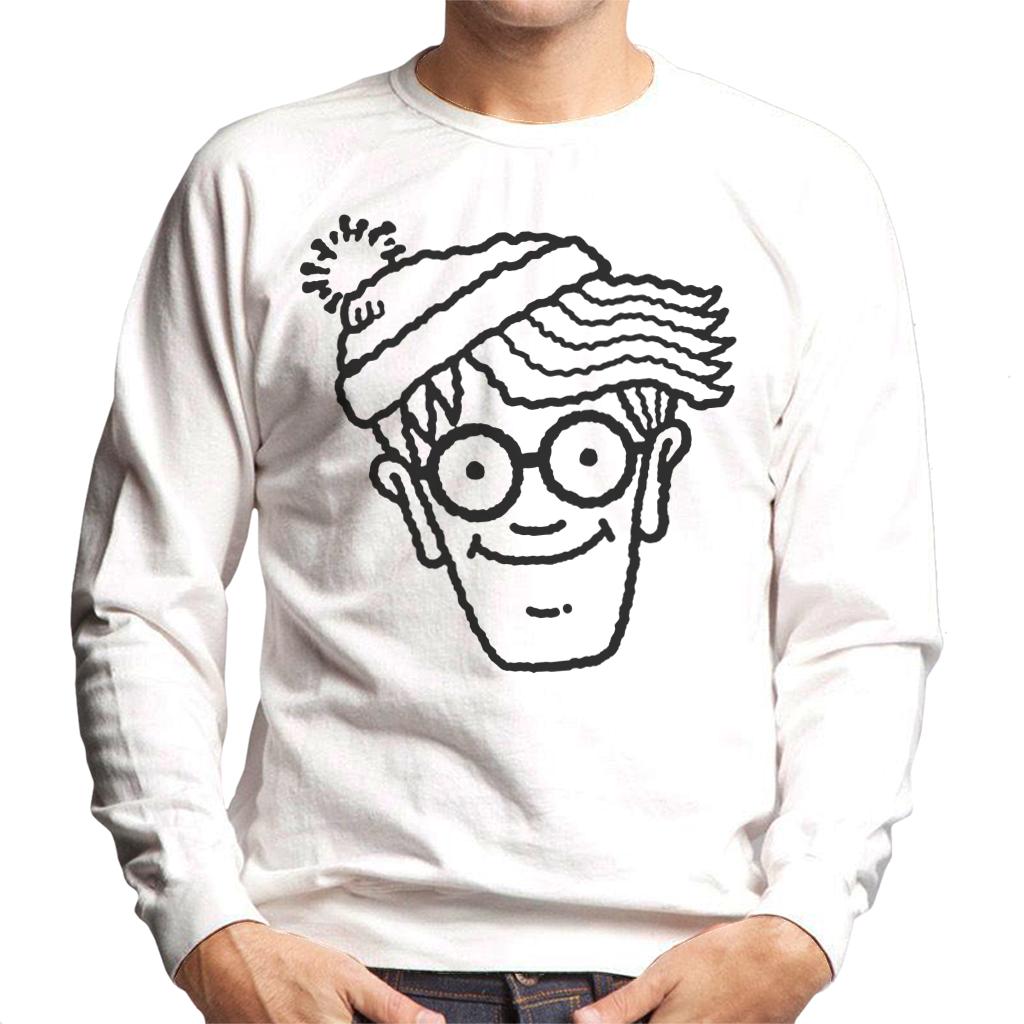 Where's Wally Black Outline Men's Sweatshirt-ALL + EVERY