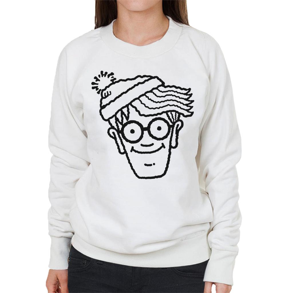 Where's Wally Black Outline Women's Sweatshirt-ALL + EVERY