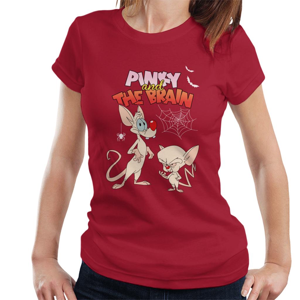 Animaniacs Pinky And The Brain Halloween Creepy Crawlies Women's T-Shirt-ALL + EVERY