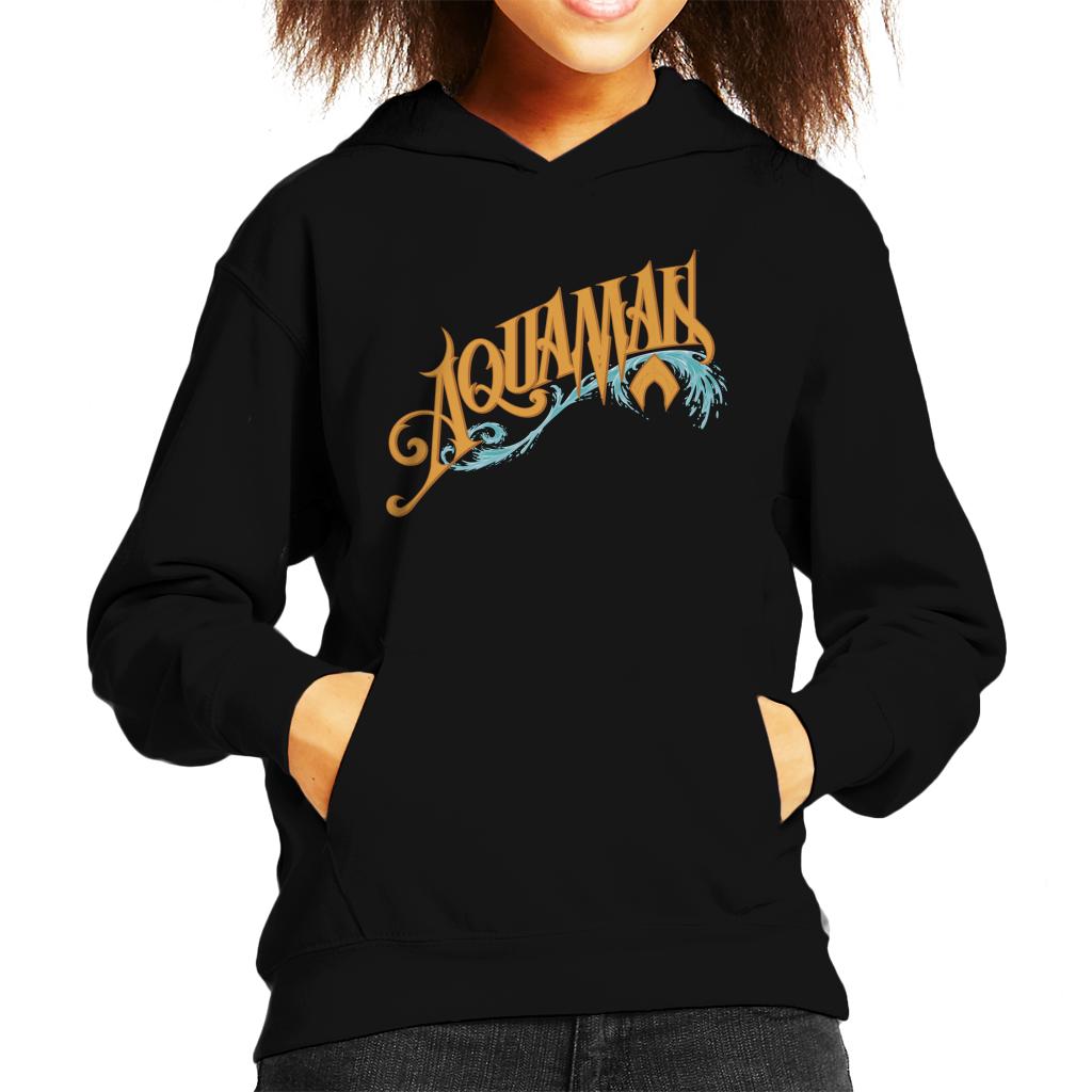 Aquaman Wave Logo Kid's Hooded Sweatshirt