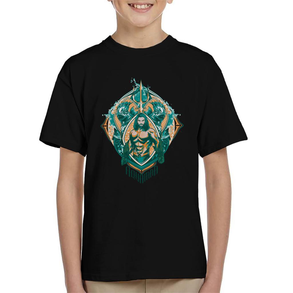 Aquaman Vs Karathen The Sea Monster Kid's T-Shirt-ALL + EVERY