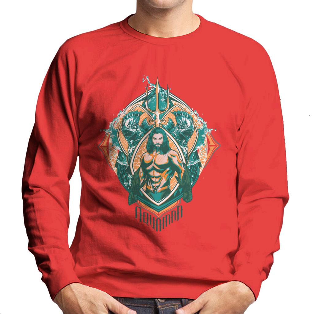 Aquaman Vs Karathen The Sea Monster Men's Sweatshirt-ALL + EVERY