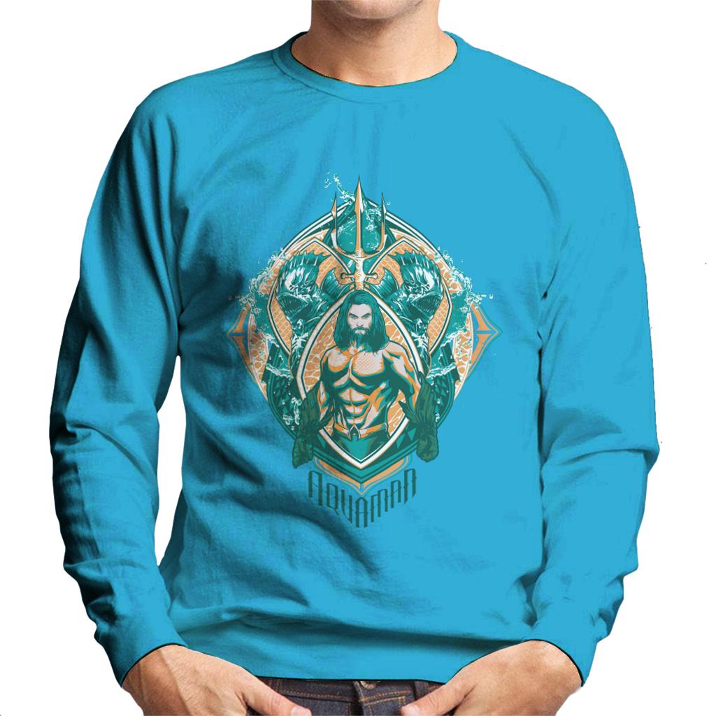 Aquaman Vs Karathen The Sea Monster Men's Sweatshirt-ALL + EVERY