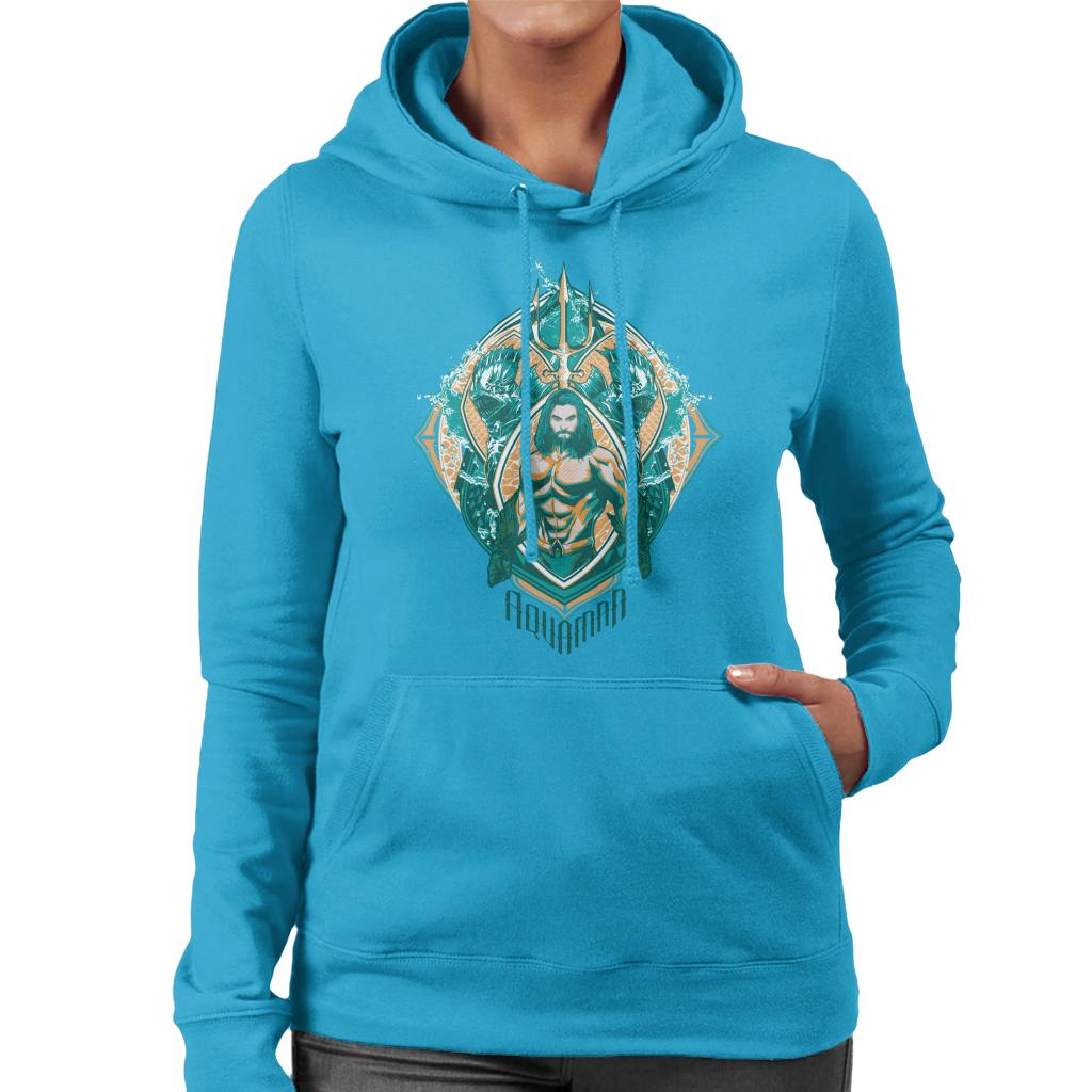 Aquaman Vs Karathen The Sea Monster Women's Hooded Sweatshirt-ALL + EVERY