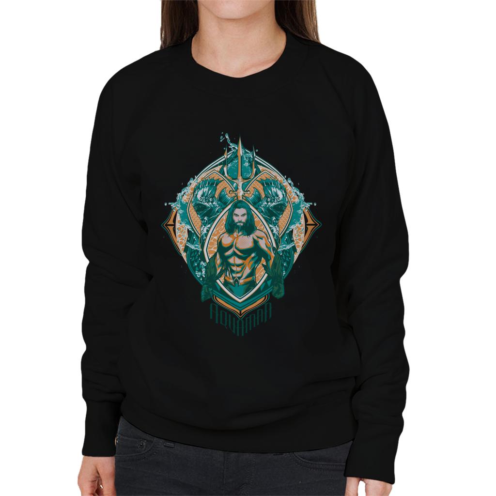 Aquaman Vs Karathen The Sea Monster Women's Sweatshirt-ALL + EVERY