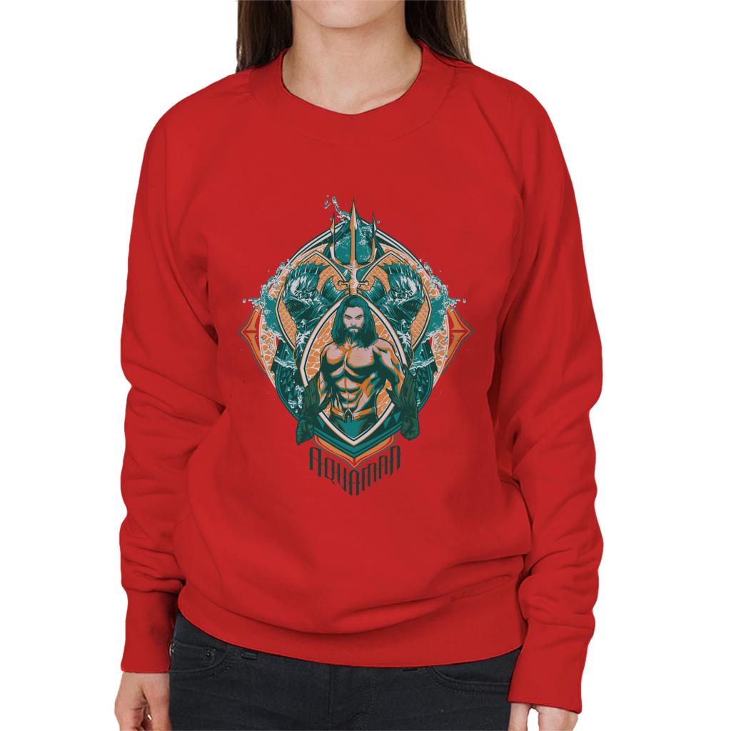 Aquaman Vs Karathen The Sea Monster Women's Sweatshirt-ALL + EVERY