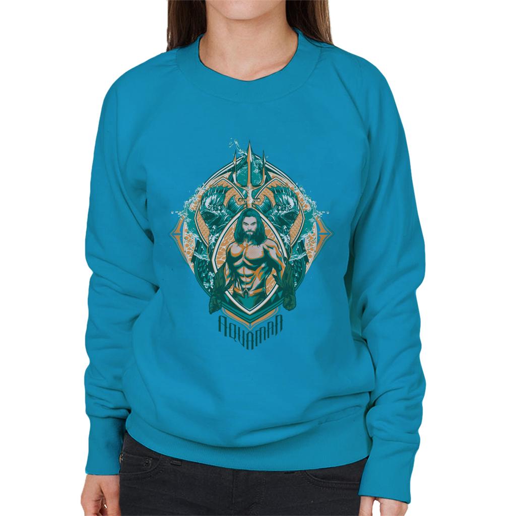 Aquaman Vs Karathen The Sea Monster Women's Sweatshirt-ALL + EVERY