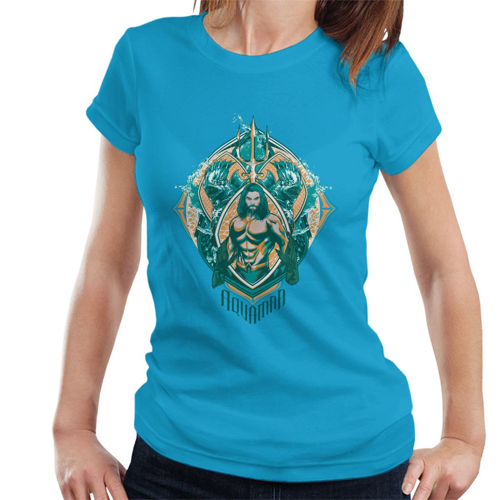 Aquaman Vs Karathen The Sea Monster Women's T-Shirt-ALL + EVERY