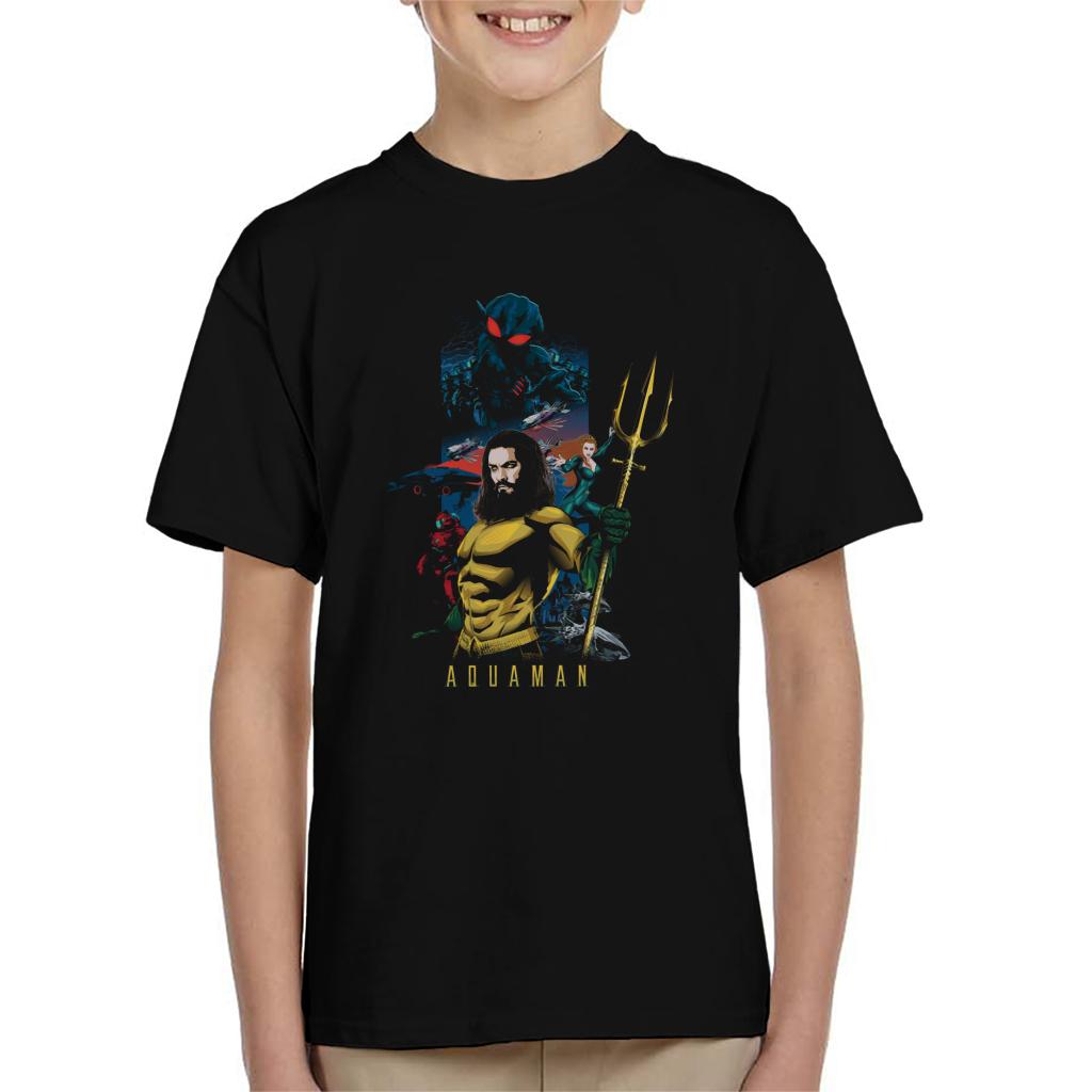 Aquaman Vs Black Manta Kid's T-Shirt-ALL + EVERY