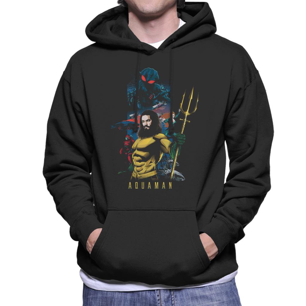 Aquaman Vs Black Manta Men's Hooded Sweatshirt-ALL + EVERY