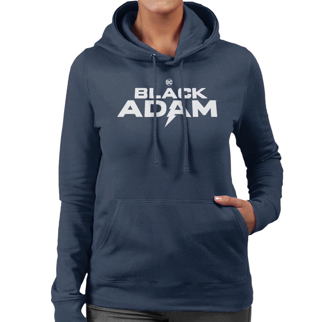 Black Adam Classic Logo Women's Hooded Sweatshirt-ALL + EVERY