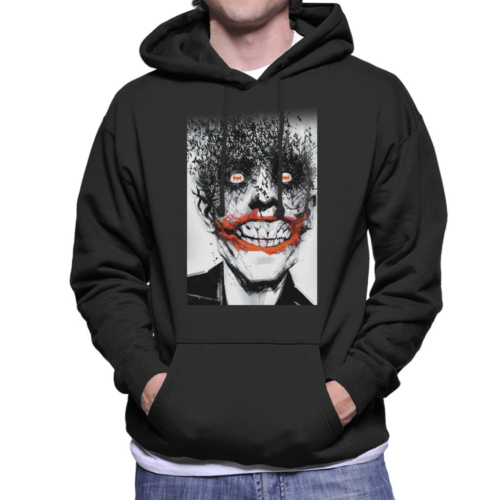 Batman Halloween Joker Face Made Of Bats Men's Hooded Sweatshirt-ALL + EVERY