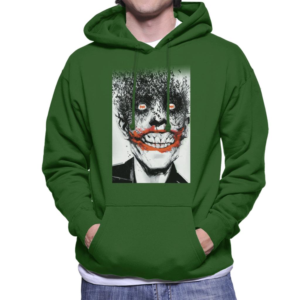 Batman Halloween Joker Face Made Of Bats Men's Hooded Sweatshirt-ALL + EVERY