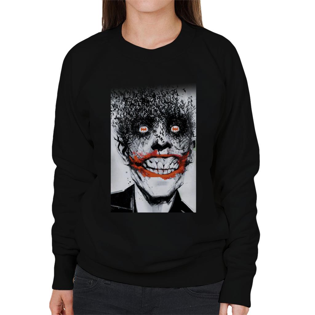 Batman Halloween Joker Face Made Of Bats Women's Sweatshirt-ALL + EVERY