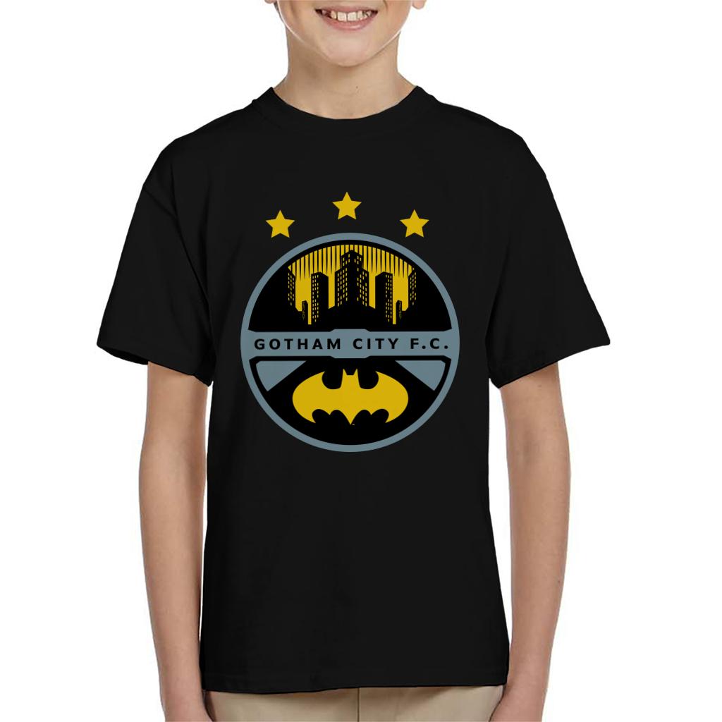 Batman Sports Gotham City FC Badge Kid's T-Shirt-ALL + EVERY