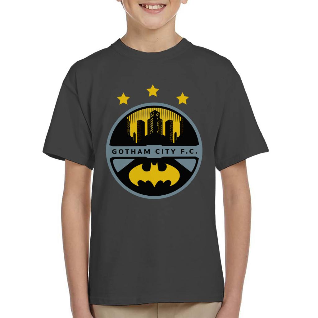 Batman Sports Gotham City FC Badge Kid's T-Shirt-ALL + EVERY