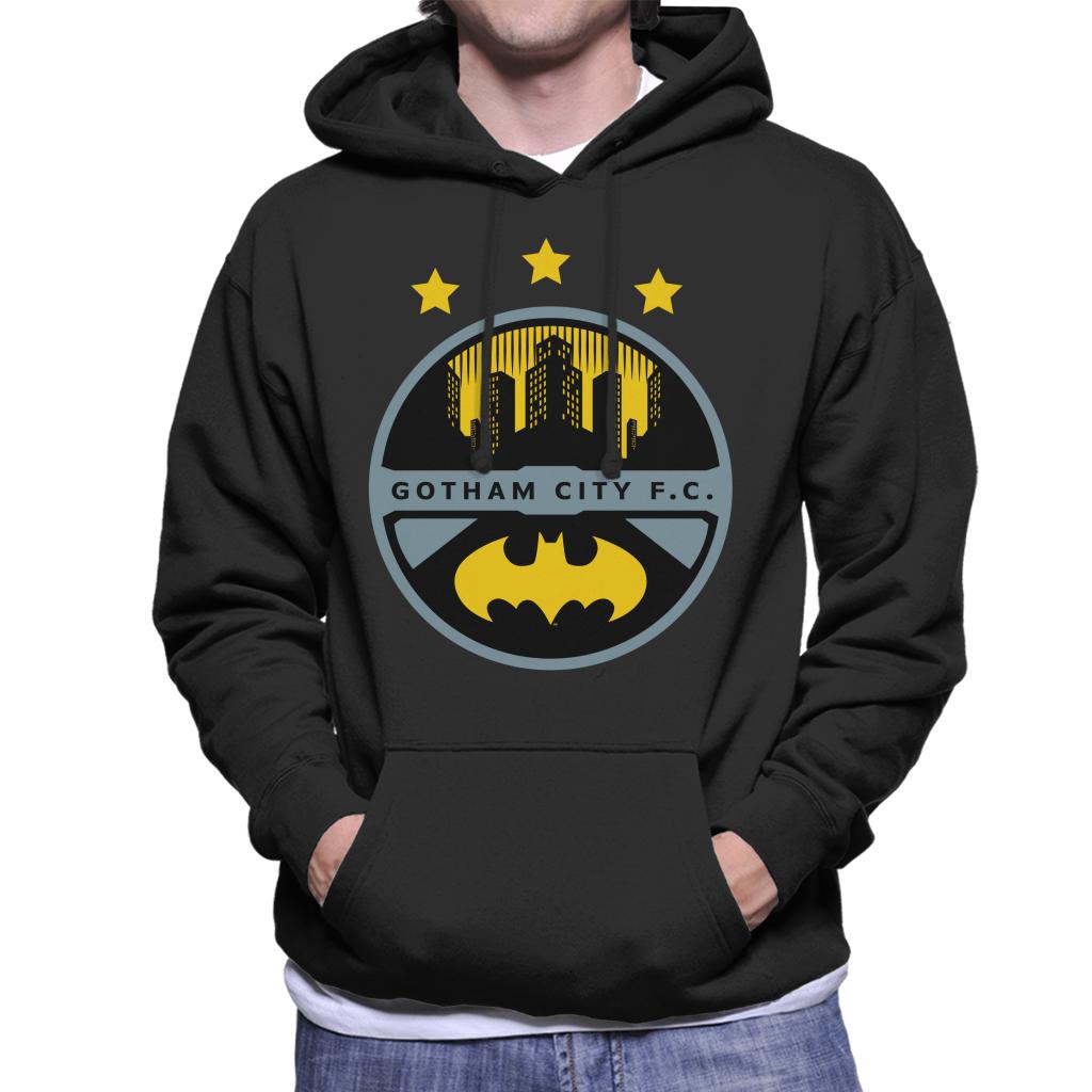 Batman Sports Gotham City FC Badge Men's Hooded Sweatshirt-ALL + EVERY