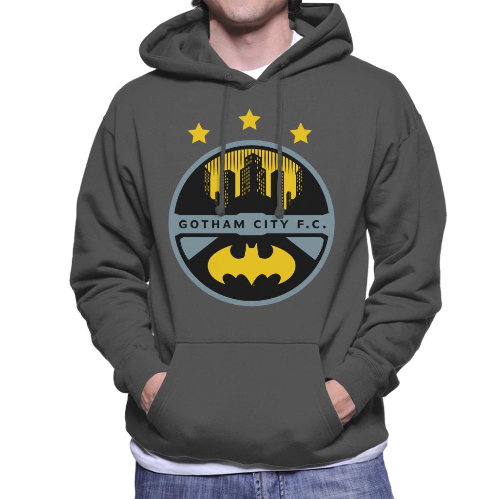 Batman Sports Gotham City FC Badge Men's Hooded Sweatshirt-ALL + EVERY