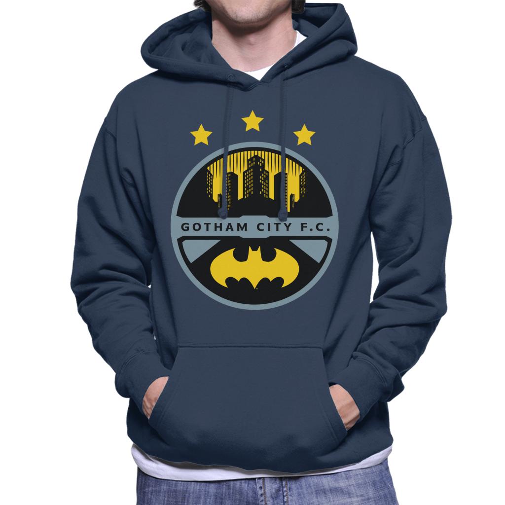 Batman Sports Gotham City FC Badge Men's Hooded Sweatshirt-ALL + EVERY